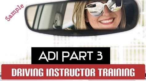 Adi Part 3 Driving Instructor Training Ordit Pdi Driving