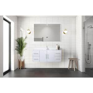 Lexora Geneva 72 In W X 22 In D Glossy White Double Bath Vanity