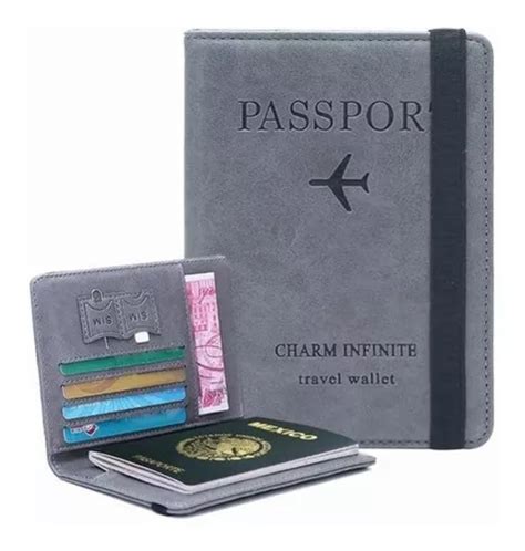 Porta Pasaporte Documentos Funda Protectora Viaje Con Rfid Cuotas Sin