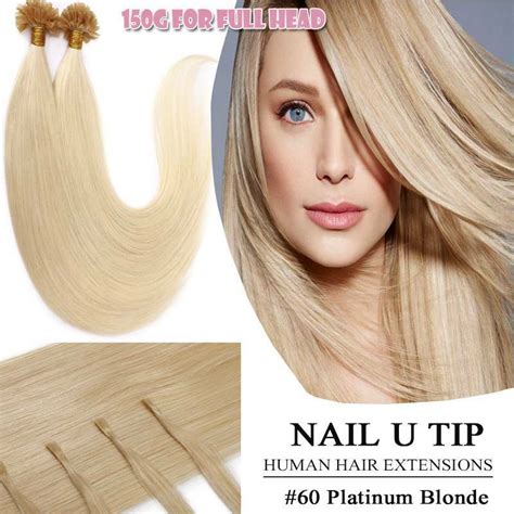 A Pre Bonded U Nail Tip Keratin Remy Human Brazilian Hair