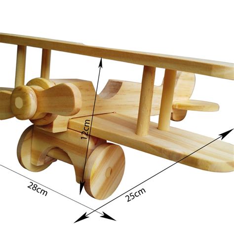 Avião Biplano Brinquedo Educativo Madeira Verniz Elo7