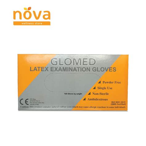 Glomed Slim Latex Examination Gloves 100 Gloves By Weight Box Shopee Philippines