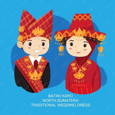 Premium Vector Batak Karo Hijab Traditional Wedding