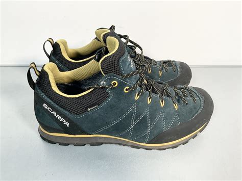 SCARPA CRUX Men S Approach Shoes UK 9 Petrol Mustard Used RRP 170 EBay