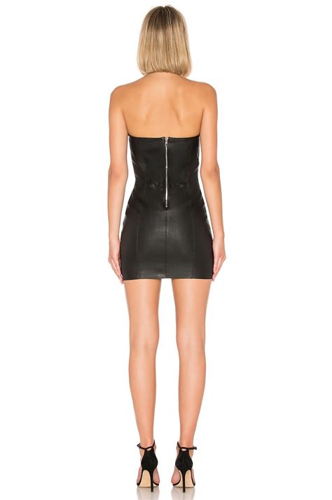 Sprwmn Leather Mini Dress In Black Revolve