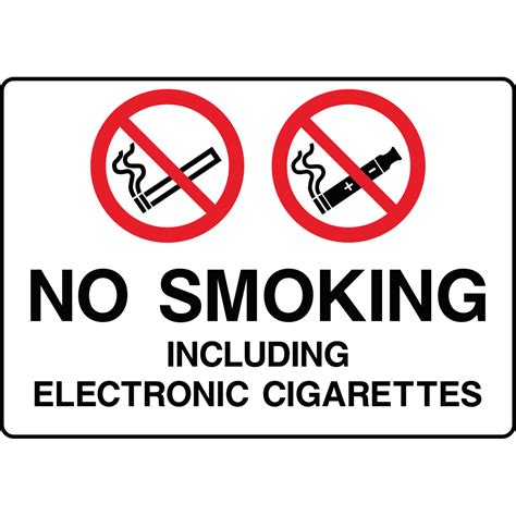 No Smoking Including Electronic Cigarettes Eu Signs Ltd Sign