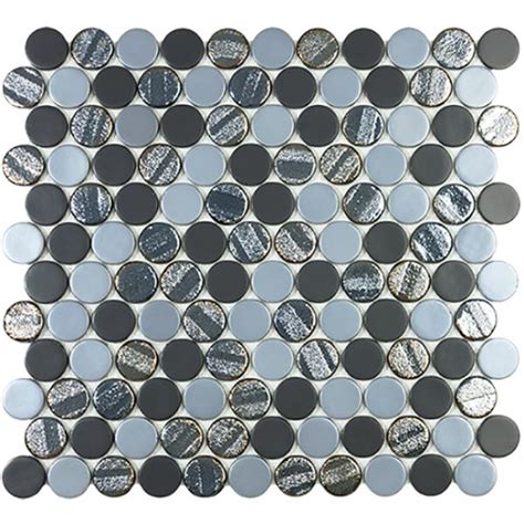 Podium Circle Metallic Glass Mosaics Tiles Singapore Malford Ceramics Pte Ltd