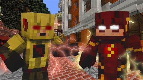 Minecraft THE FLASH Flash VS Flash Reverso SPEEDSTER HEROES MOD