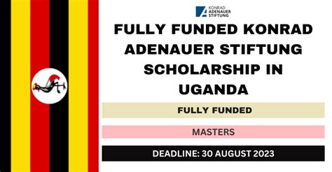 Fully Funded Konrad Adenauer Stiftung Scholarship In Uganda 2024 - FlashLearners