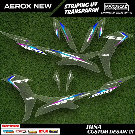 Jual Stiker Striping Transparan Aerox New Facelift Lis Sticker Uv