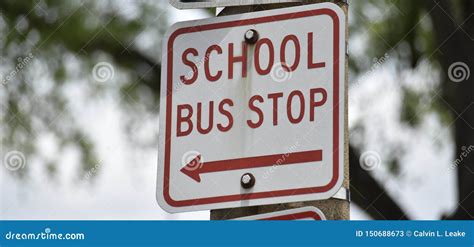 School Bus Stop stock image. Image of high, institution - 150688673