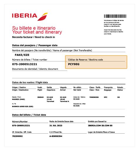 Booking Code Or Record Locator Iberia USA