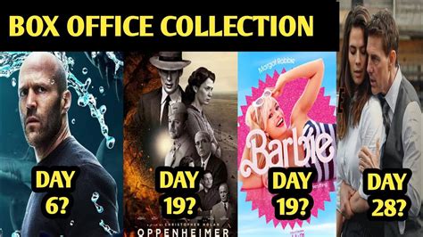 Oppenheimer Day 19 Vs Barbie Vs Mission Impossible 7 Vs Meg 2 The