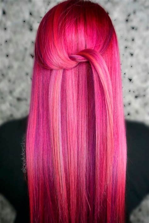 Pink Highlights Straight Hair Atelier Yuwa Ciao Jp