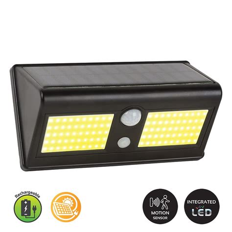 Rapid Solar Powered Motion Sensor Security Light Black Lightstore