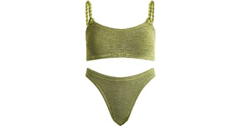 Hunza G Phoebe Bikini In Green Lyst