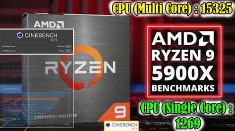 AMD Ryzen 9 5900X CineBench R23 Multi And Single Core I Rendering