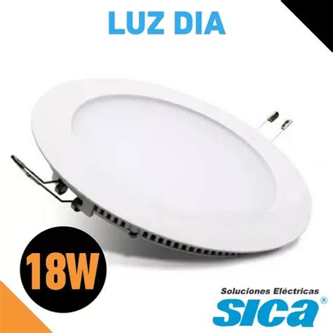 Panel Embutir Led Sica Redondo 18w 220v Luz Día X 4 Unidades