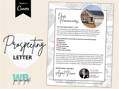 Real Estate Prospect Letter Neighborhood Farming Realtor Etsy