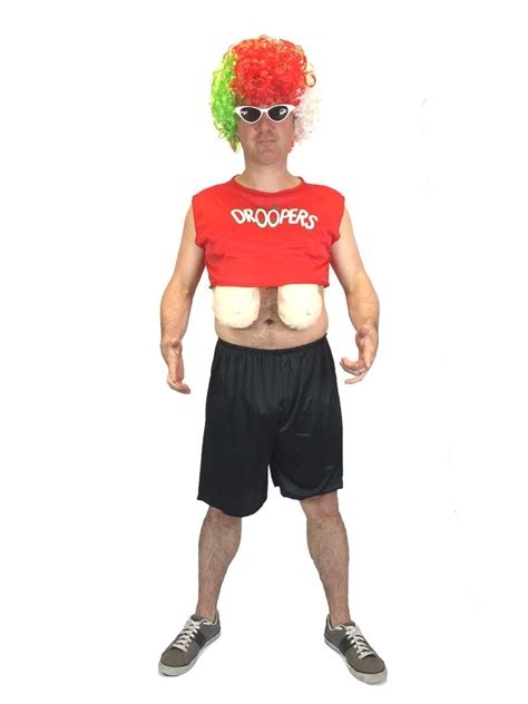 Adult Mens Funny World Droopy Boobs Stag Party Costume Hooters Fancy