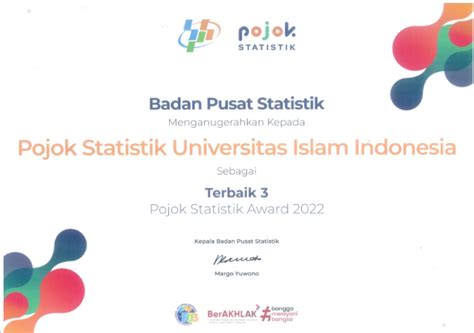 Alhamdulillah Pojok Statistika Uii Terbaik Ketiga Nasional