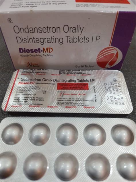 Dioset Md Ondansetron Tablet Ip 10 X 10 Tablets Packaging Type Alu Alu At Rs 48stripe In Sanand