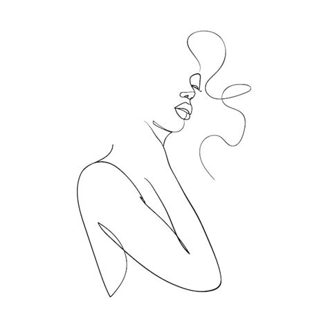 Premium Vector One Line Drawing Woman Modern Minimalism Art Vector Illustration