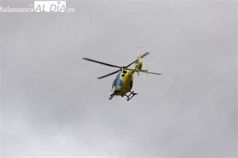 Trasladado en helicóptero al Hospital de Salamanca tras sufrir un