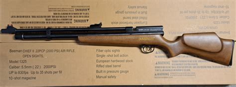 Beeman Chief Ii 2000psi 177 And 22 Caliber Pcp Air Rifle 2 Mags Included