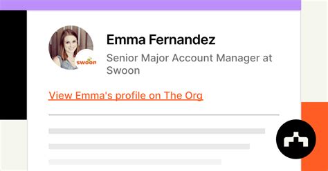 Emma Fernandez Senior Major Account Manager At Swoon The Org