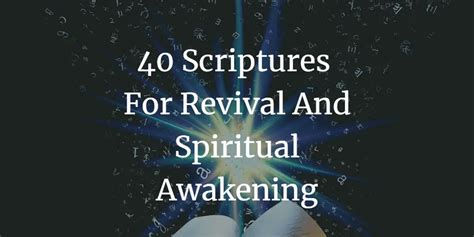 Great Scriptures For Revival And Spiritual Awakening Faith Victorious