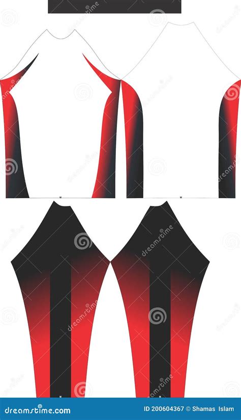 Rash Guard Full Sleeve Shirt Pattern Adjust Vectors Illustrations