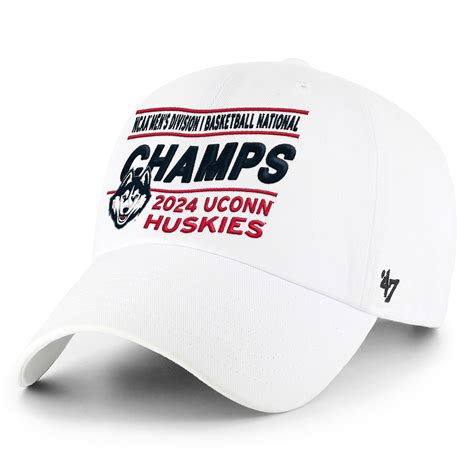 Men S 47 White Uconn Huskies 2024 Ncaa Men S Basketball National Champions Wave Clean Up