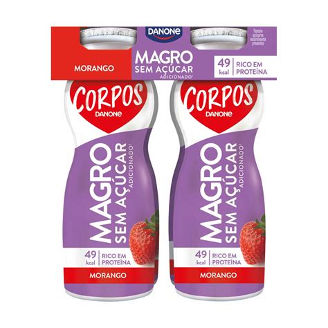 Mercad O Pingo Doce Iogurte L Quido De Morango Corpos Danone Pack