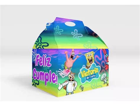 Caja Dulcera Bolo Fiesta Infantil Bob Esponja Env O Gratis