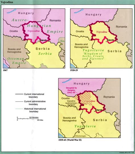 Map of Vojvodina 1867-1992