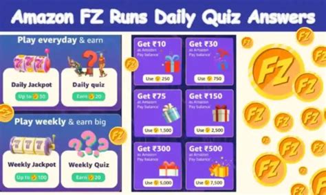 Amazon FZ Coins Daily Quiz Answers Today FZ Points