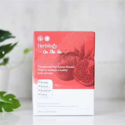 Herbilogy On The Go Pomegranate Peel Kulit Delima Merah 20 Sachet Fg Herbilogy Numi Center