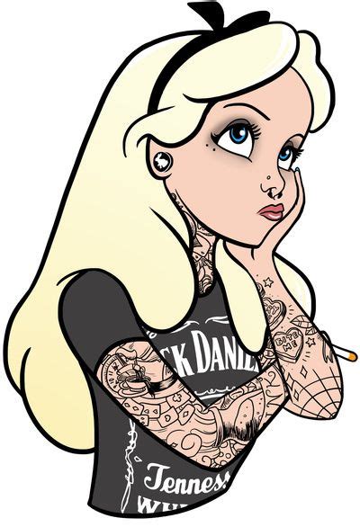 Punk Alice Art Print By Lookhuman Society6 Emo Disney Disney