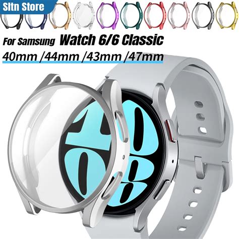 Case For Samsung Galaxy Watch 4 5 6 40mm 44mm Soft Tpu All Around Screen Protector