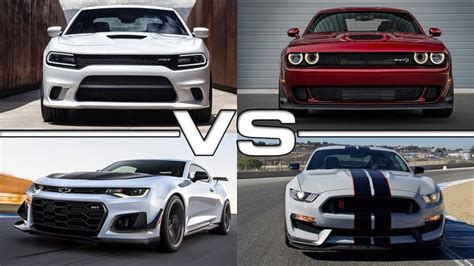 Introducir 52 Imagen Mustang Vs Camaro Vs Challenger Vs Charger Abzlocalmx