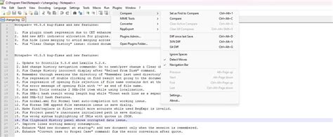 How To Make Notepad Compare Two Files With A Plugin