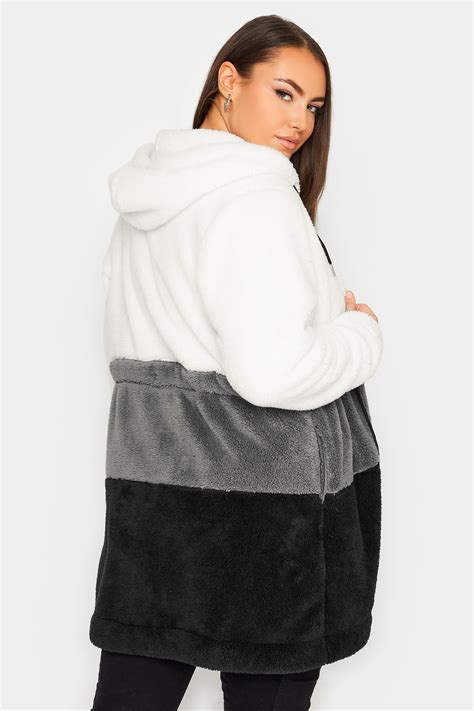 Yours Plus Size Grey Longline Fleece Zip Hoodie Yours Clothing