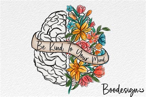 Be Kind To Your Mind Mental Health PNG Graphic By BOO Design Creative