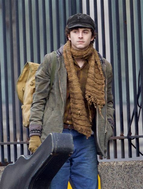 Timothée Chalamet Plays Bob Dylan in Photos from Movie 'A Complete Unknown'