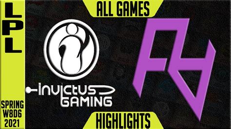 IG Vs RA Highlights ALL GAMES LPL Spring 2021 W8D6 Invictus Gaming