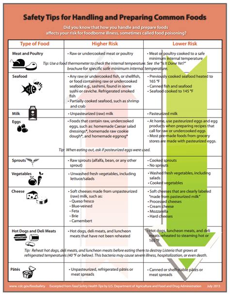 Safety Tips for Handling and Preparing Common Foods - Infographic Food ...