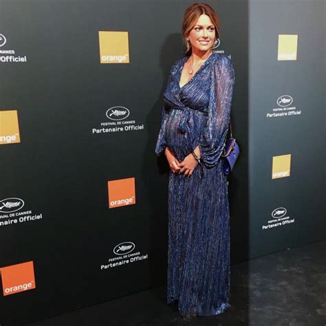 The Dress Blue Long Fabric Iridescent And Back Naked Caroline Receveur At The Cannes Film
