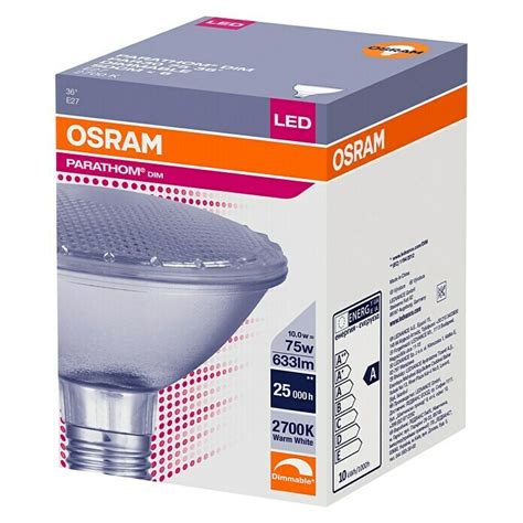 Osram LED Lampe PARATHOM DIM PAR30 E27 Dimmbar Warmweiß 633 lm 10