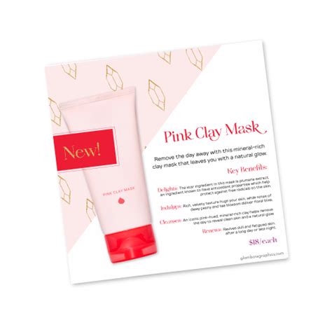 Pink Clay Mask New Product Image Fall 2021 Glam Boss Graphics